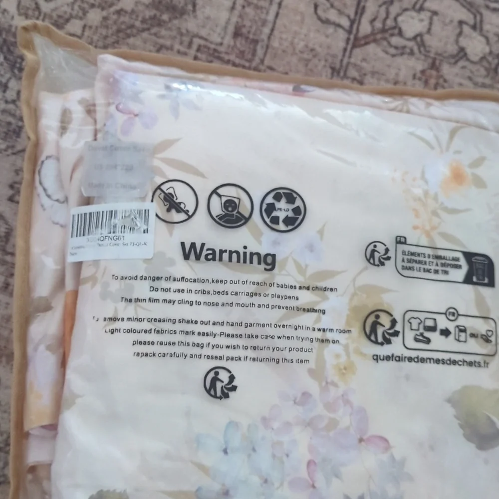 100% Cotton Duvet Cover King Size – Elegent Yellow Floral Duvet Cover Set New